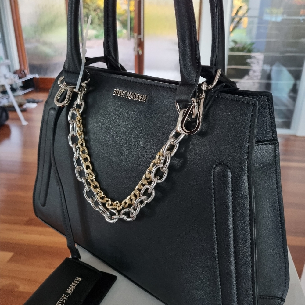 ⭐️SOLD ⭐️ NEW Steve Madden Crossbody/Satchel Black bag - Picture 3 of 3